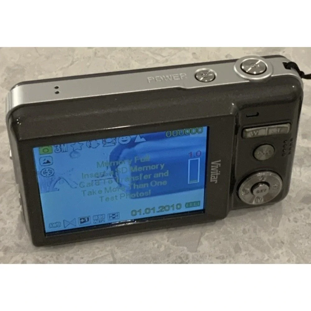 Vivitar ViviCam T027 12.1MP Digital Camera Grey Vintage Y2K Digicam Tested Works